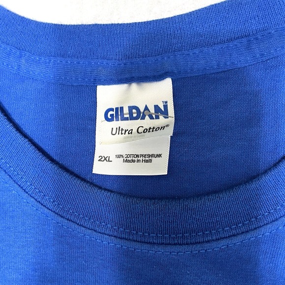 New York Giants T-Shirt Superbowl XLVI 46 Signature Back Champions 2XL Blue - Picture 6 of 6